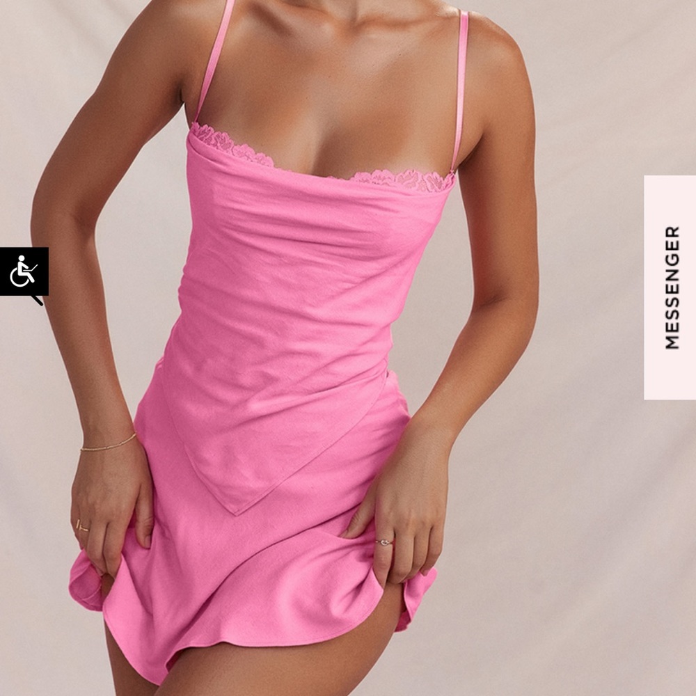 House of CB AURELIA FRENCH PINK HANKY HEM TOP